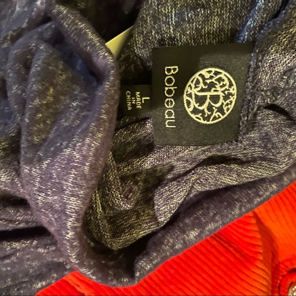 Bobeau cowl neck long sleeve top / built in mask - Picture 5 of 5